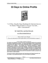 Thumbnail 33 days to online profits